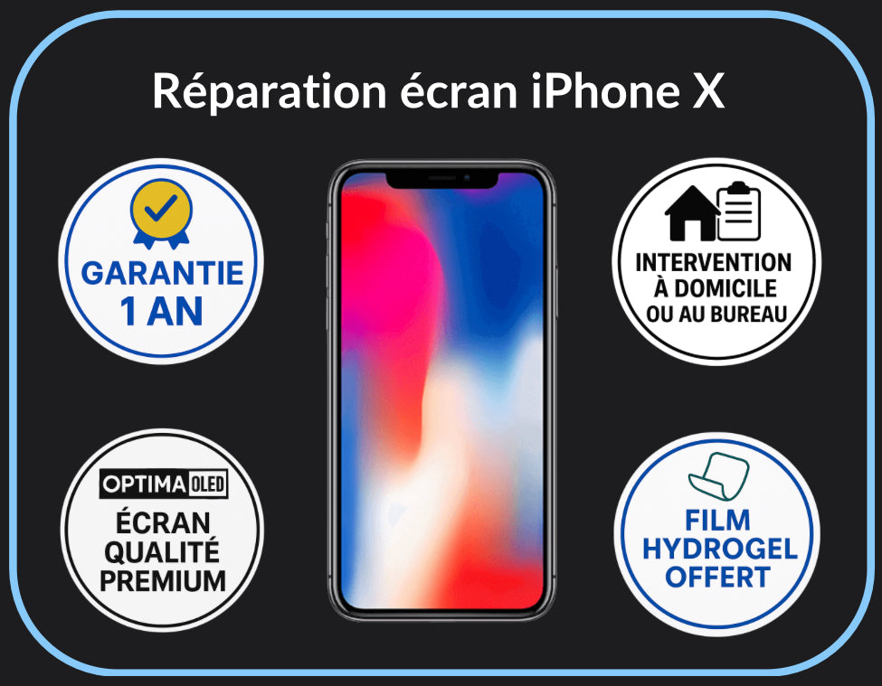 Réparation écran iPhone X - Optima (OLED)