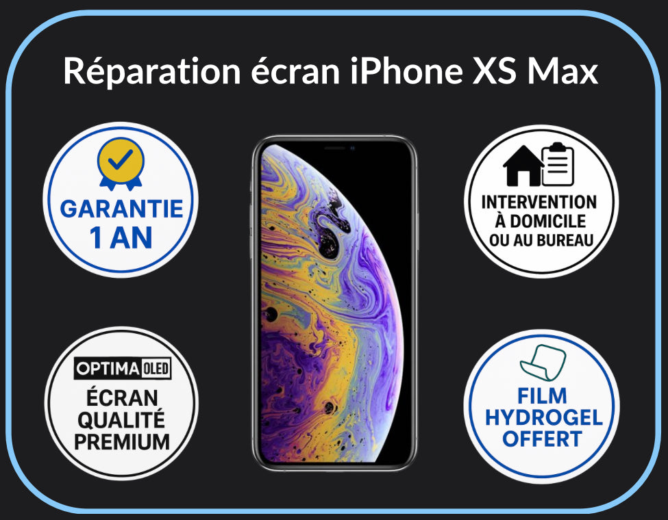 Réparation écran iPhone XS Max - Optima (OLED)