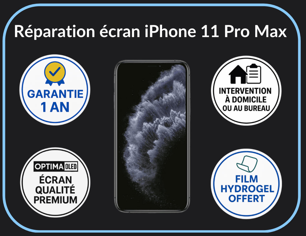 Réparation écran iPhone 11 Pro Max - Optima (OLED)