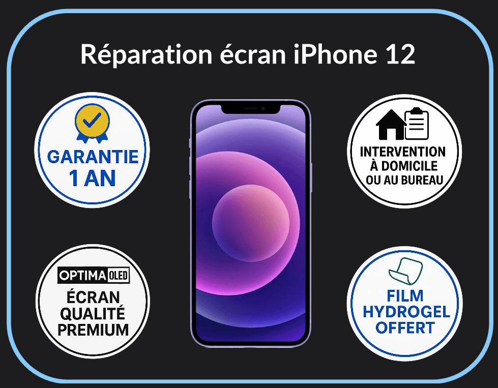 Réparation écran iPhone 12 - Optima (OLED)