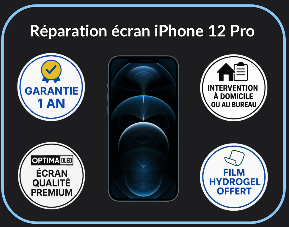 Réparation écran iPhone 12 Pro - Optima (OLED)