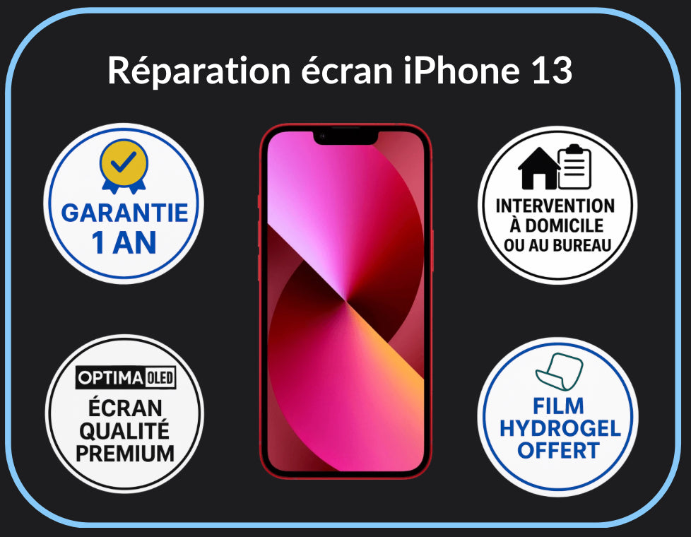 Réparation écran iPhone 13 - Optima (OLED)