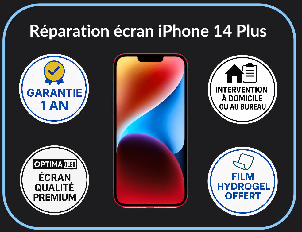 Réparation écran iPhone 14 Plus - Optima (OLED)