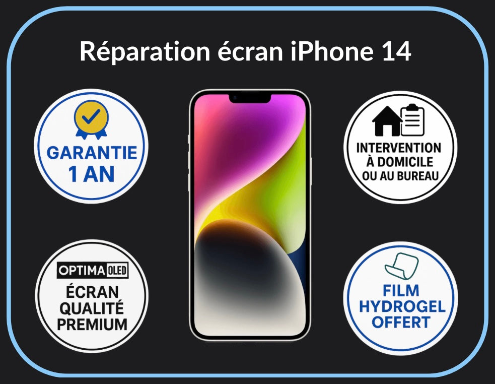 Réparation écran iPhone 14 - Optima (OLED)