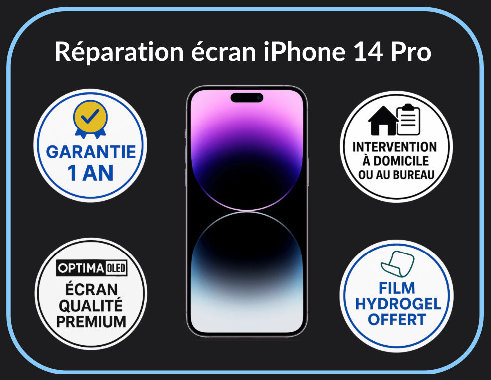 Réparation écran iPhone 14 Pro - Optima (OLED)
