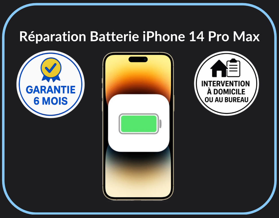 Réparation batterie iPhone 14 Pro Max