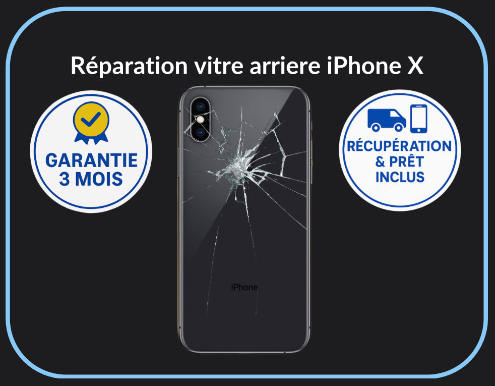 Réparation vitre arrière iPhone X