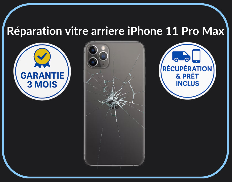 Réparation vitre arrière iPhone 11 Pro Max