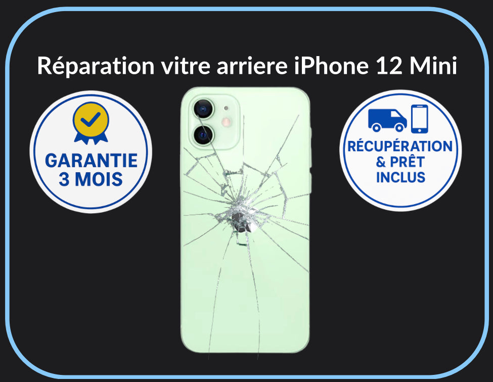Réparation vitre arrière iPhone 12 Mini