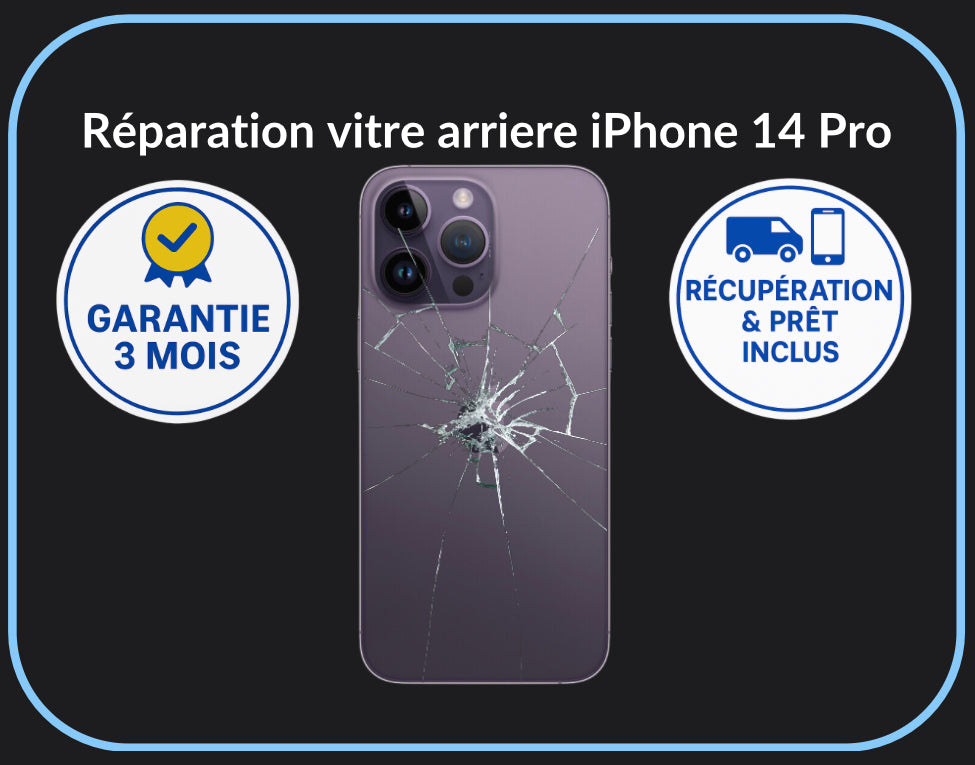 Réparation vitre arrière iPhone 14 Pro