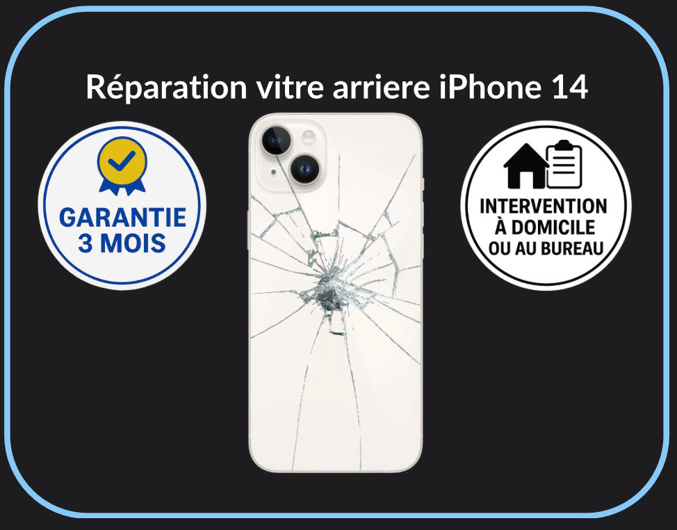 Réparation vitre arrière iPhone 14