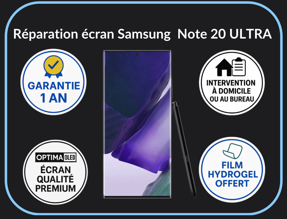 Réparation écran Note 20 ULTRA - Optima (OLED)